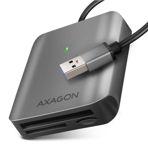 AXAGON CRE-S3 SuperSpeed USB-A UHS-II Reader, tumši pelēka - Karšu lasītājs