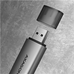 AXAGON CRE-SAC SuperSpeed USB-C / USB-A Card Reader, dark gray - Memory card reader