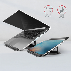 AXAGON STND-L, темно-серый - Подставка для ноутбука