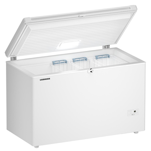 Liebherr, SmartFrost, 248 L, platums 125.5 cm, balta - Lādes tipa saldētava
