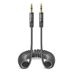 SBS, 3.5mm - 3.5mm, spirālveida, tumši pelēka - Vads TECABLE35SPIRDG