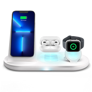 SBS Qi Wireless 3-in-1, white - Wireless charger TEWIRDESKQIMFI3IN1