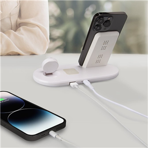 SBS Qi Wireless 3-in-1, white - Wireless charger