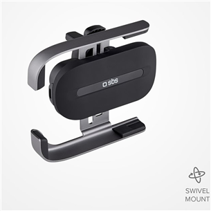 SBS, 15 W, black - Wireless car charger / phone holder