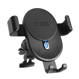 SBS, 10 W, black - Wireless car charger / phone holder