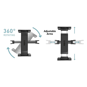 SBS Headrest Mount, līdz 12.9'', melna - Planšetdatora turētājs automašīnai