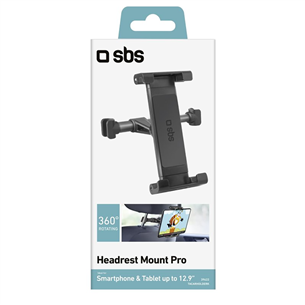 SBS Headrest Mount, līdz 12.9'', melna - Planšetdatora turētājs automašīnai