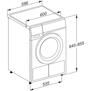 Miele EcoSpeed & Steam, 9 kg, depth 63,6 cm - Clothes dryer