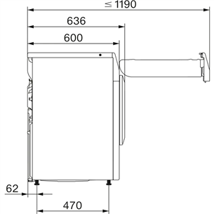 Miele EcoSpeed & Steam, 9 kg, depth 63,6 cm - Clothes dryer