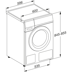 Miele PWash & TDos, 9 кг, глубина 60 см, 1600 об/мин - Стиральная машина с передней загрузкой