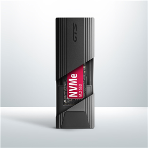 Axagon EEM2-GTS Thin Screwless Box, USB-C, NVME M.2, черный - Корпус для SSD