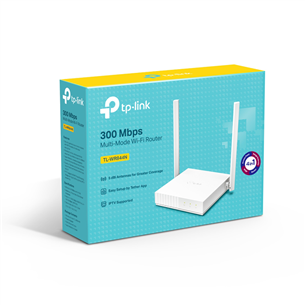 TP-Link TL-WR844N, 300 Mbps, balta - Bezvadu rūteris