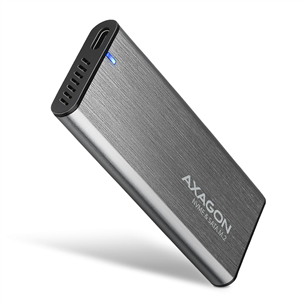 Axagon EEM2-SG2 Raw Box, USB-C, M.2 NVME, mSATA, серебристый - Корпус для SSD