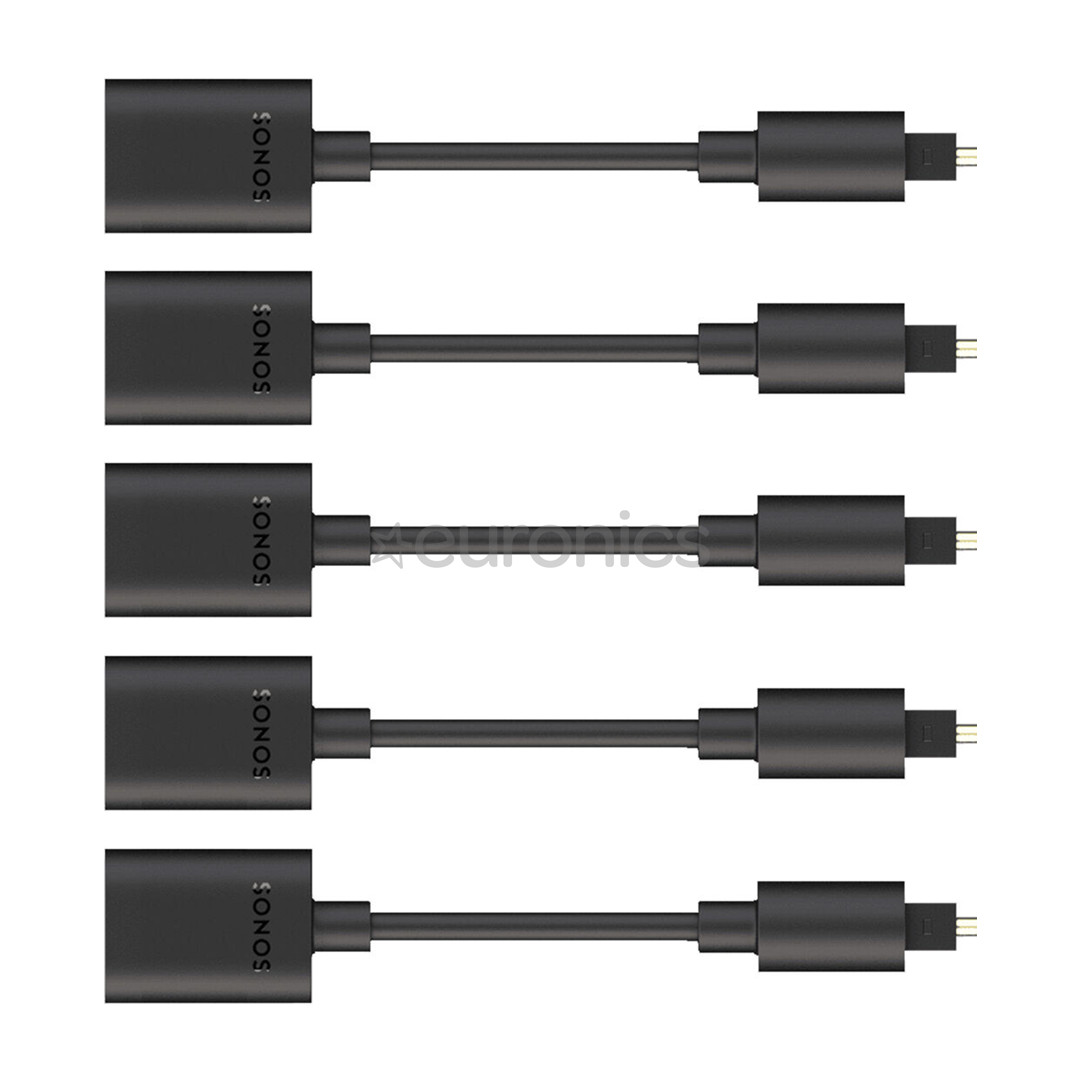 Sonos Optical Audio Adapter for Sonos Beam and Arc, 5 gab., melna - Adapteris