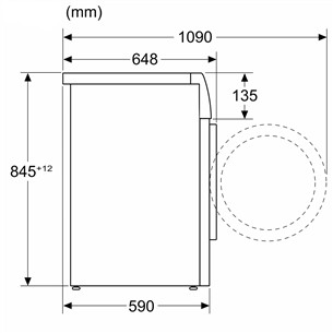Bosch Series 8, 10 кг, глубина 59 см, 1600 об/мин - Стиральная машина с передней загрузкой