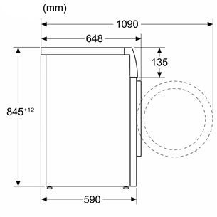 Bosch Series 8, 10 kg, depth 59 cm, 1600 rpm - Front load washing machine