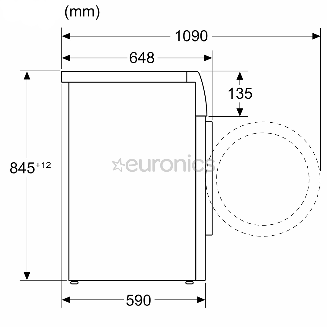 Bosch Series 8, 10 kg, depth 59 cm, 1600 rpm - Front load washing machine