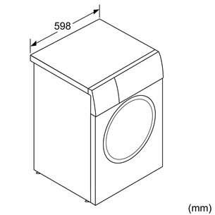 Bosch Series 8, 10 kg, dziļums 59 cm, 1600 apgr/min., balta - Veļas mazgājamā mašīna ar priekšējo ielādi