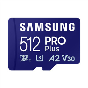 Samsung PRO Plus, 2023, microSDXC, adapteris, 512 GB - Atmiņas karte