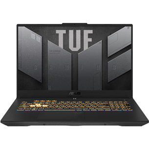 ASUS TUF Gaming F17 (2023), 17.3'', FHD, 144 Hz, i7, 16 GB, 512 GB, RTX 4050, ENG, pelēka - Portatīvais dators FX707ZU4-HX019W