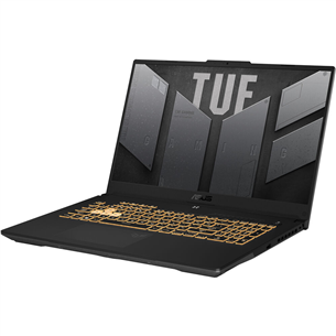 ASUS TUF Gaming F17 (2023), 17.3'', FHD, 144 Hz, i7, 16 GB, 512 GB, RTX 4050, ENG, pelēka - Portatīvais dators