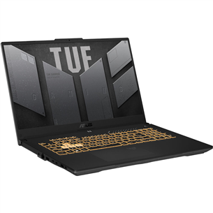 ASUS TUF Gaming F17 (2023), 17.3'', FHD, 144 Hz, i7, 16 GB, 512 GB, RTX 4050, ENG, pelēka - Portatīvais dators