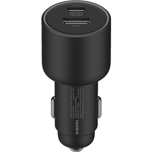 Xiaomi 67 W Car Charger, USB-A, USB-C, melna - Auto lādētājs