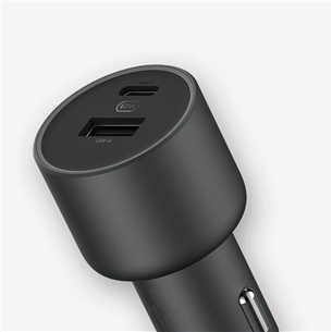 Xiaomi 67 W Car Charger, USB-A, USB-C, melna - Auto lādētājs