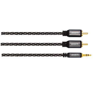 Avinity 2 RCA - 3,5mm, melna/pelēka - Vads