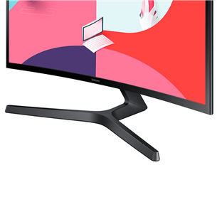 Samsung Essential, 24'', Full HD, 75 Hz, LED VA, melna - Izliekts monitors