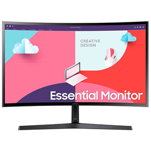Samsung Essential, 27'', Full HD, 75 Hz, LED VA, melna - Izliekts monitors LS27C366EAUXEN