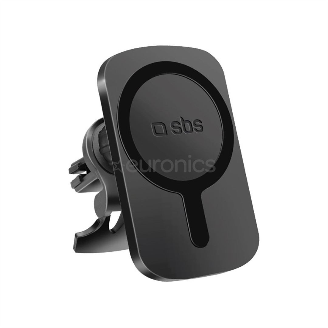 SBS MagCharge, 7.5 W, MagSafe, pagriežams par 360°, melna - Bezvadu auto lādētājs