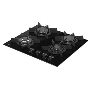 Hansa, width 59 cm, black - Built-in gas hob