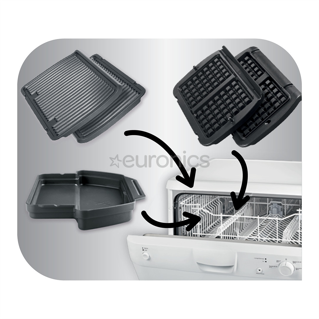 Tefal Optigrill, black - Waffle plates + ladle