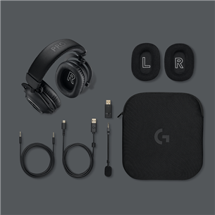 Logitech G PRO X 2, melna - Bezvadu austiņas ar mikrofonu