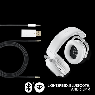 Logitech G PRO X 2, balta - Bezvadu austiņas ar mikrofonu