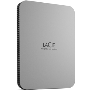 LaCie Mobile Drive, USB-C, 2 TB, pelēka - Ārējais HDD cietais disks