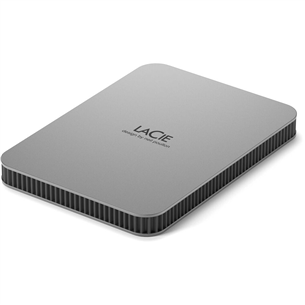 LaCie Mobile Drive, USB-C, 2 TB, pelēka - Ārējais HDD cietais disks