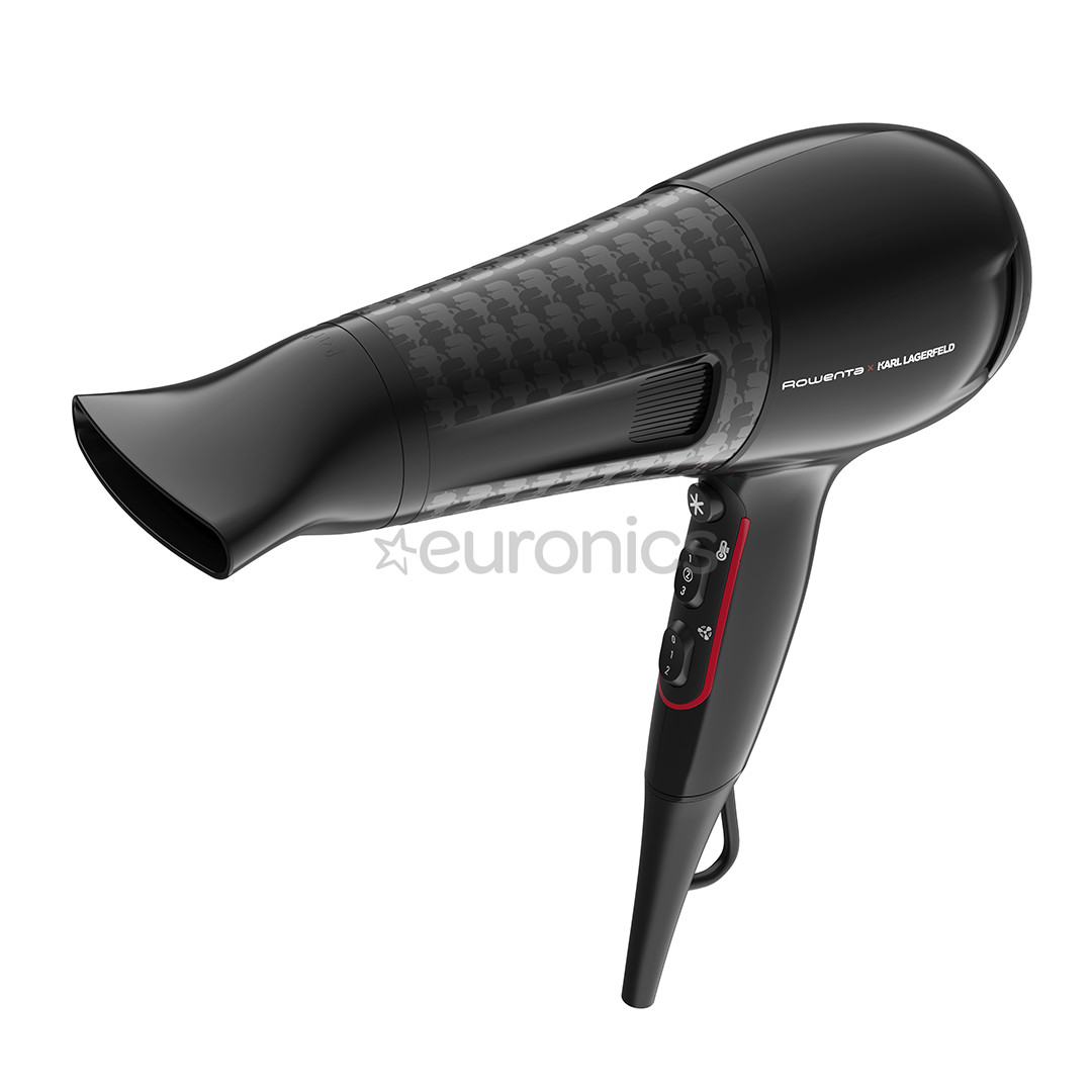 Rowenta x Karl Lagerfeld Powerline, 2100 W, black - Hairdryer