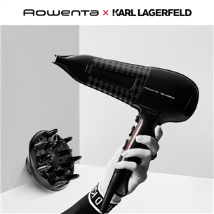 Rowenta x Karl Lagerfeld Powerline, 2100 W, melna - Matu fēns