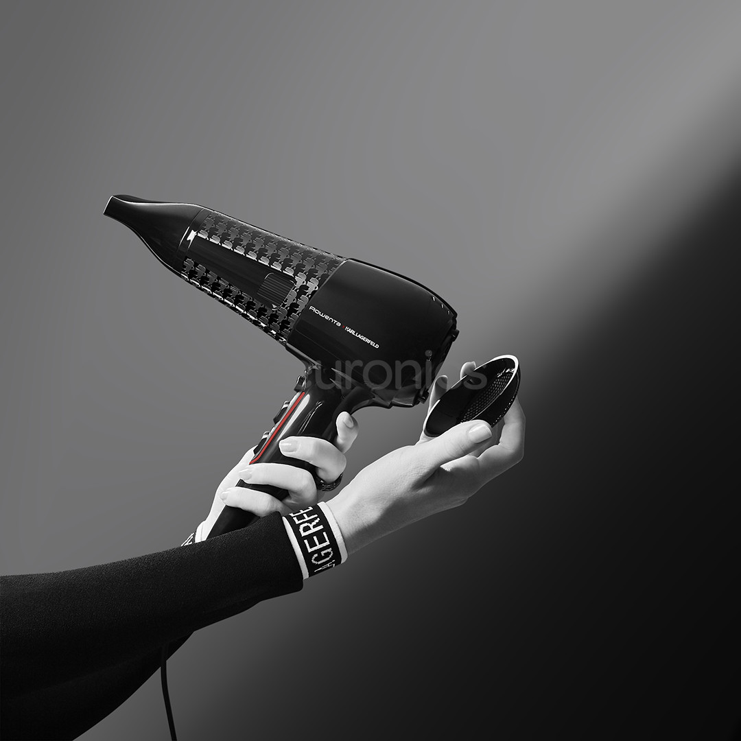 Rowenta x Karl Lagerfeld Powerline, 2100 W, black - Hairdryer