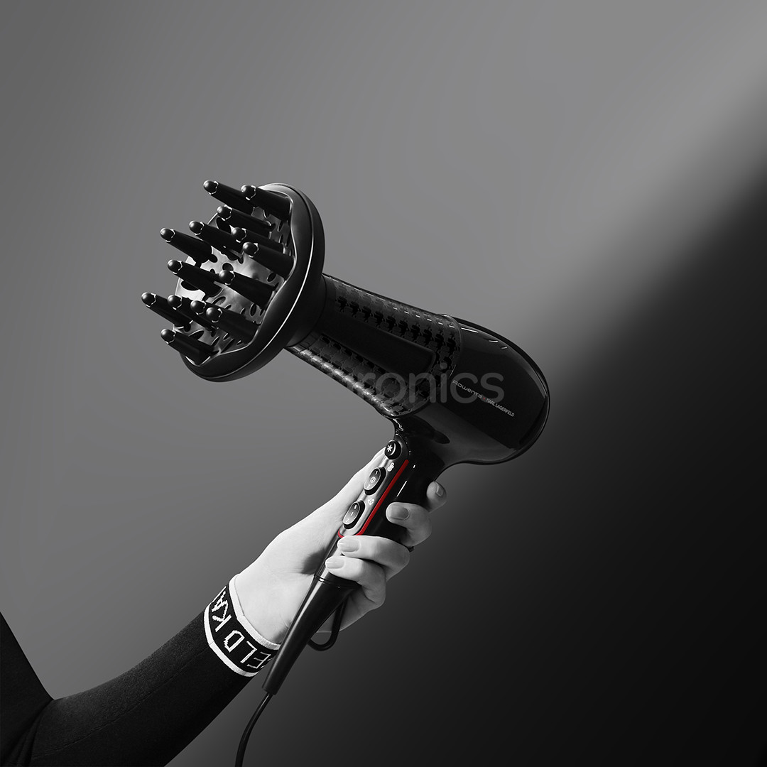 Rowenta x Karl Lagerfeld Powerline, 2100 W, black - Hairdryer