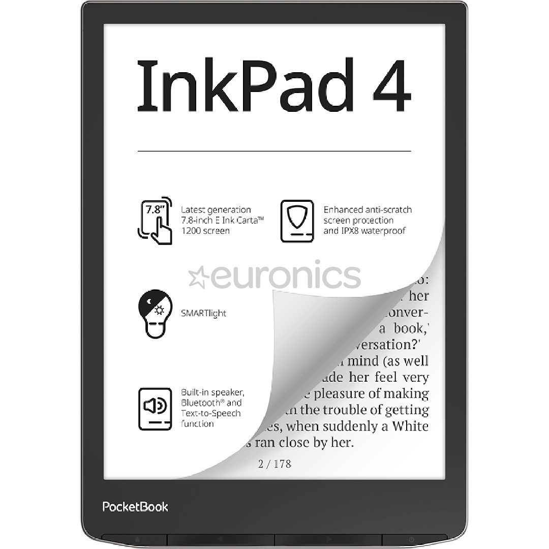 PocketBook InkPad 4, 7,8'', 32 GB, black - E-reader