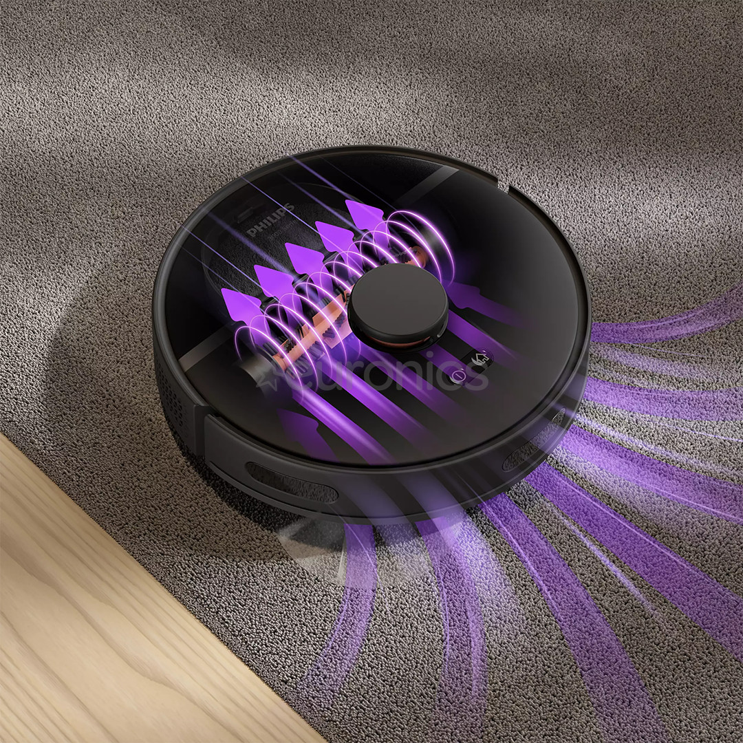 Philips HomeRun 3000 Aqua, Wet & Dry, melna - Robots putekļu sūcējs