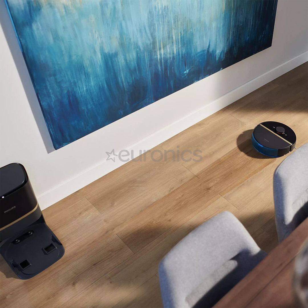 Philips HomeRun 7000 Aqua, Wet & Dry, melna - Robots putekļu sūcējs