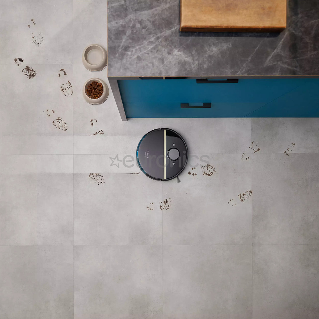 Philips HomeRun 7000 Aqua, Wet & Dry, melna - Robots putekļu sūcējs