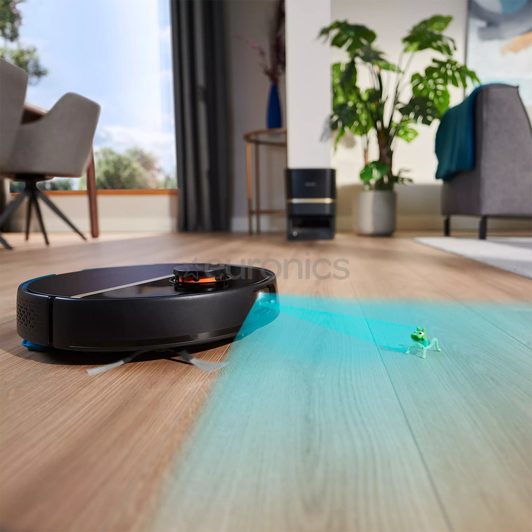 Philips HomeRun 7000 Aqua, Wet & Dry, melna - Robots putekļu sūcējs