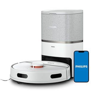 Philips HomeRun 3000 Aqua, сухая и влажная уборка, белый - Робот-пылесос XU3110/02