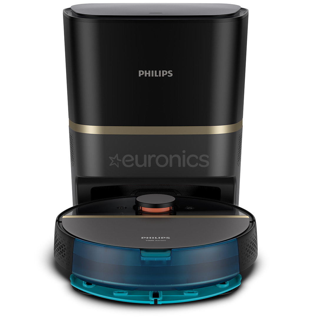 Philips HomeRun 7000 Aqua, Wet & Dry, melna - Robots putekļu sūcējs