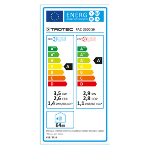 Trotec, 3500 W, balta - Portatīvais kondicionieris